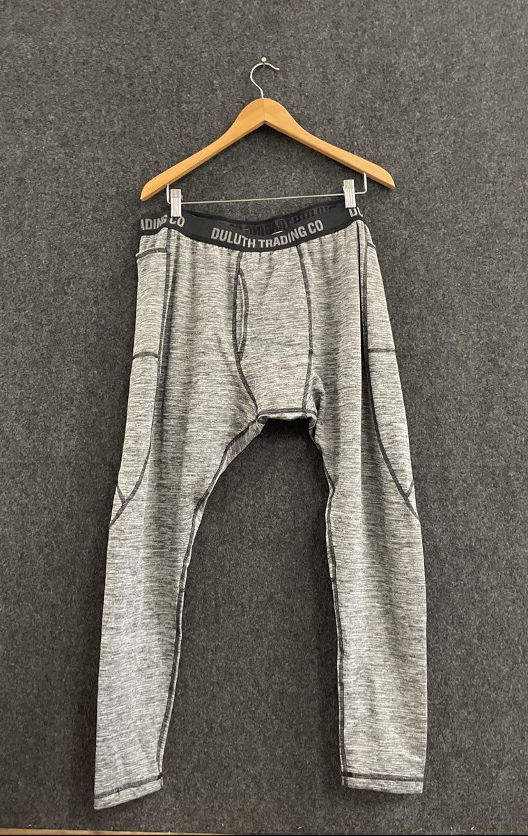 Duluth Trading Co Men's Gray Akribis Performance Base Layer Leggings 2XLx32