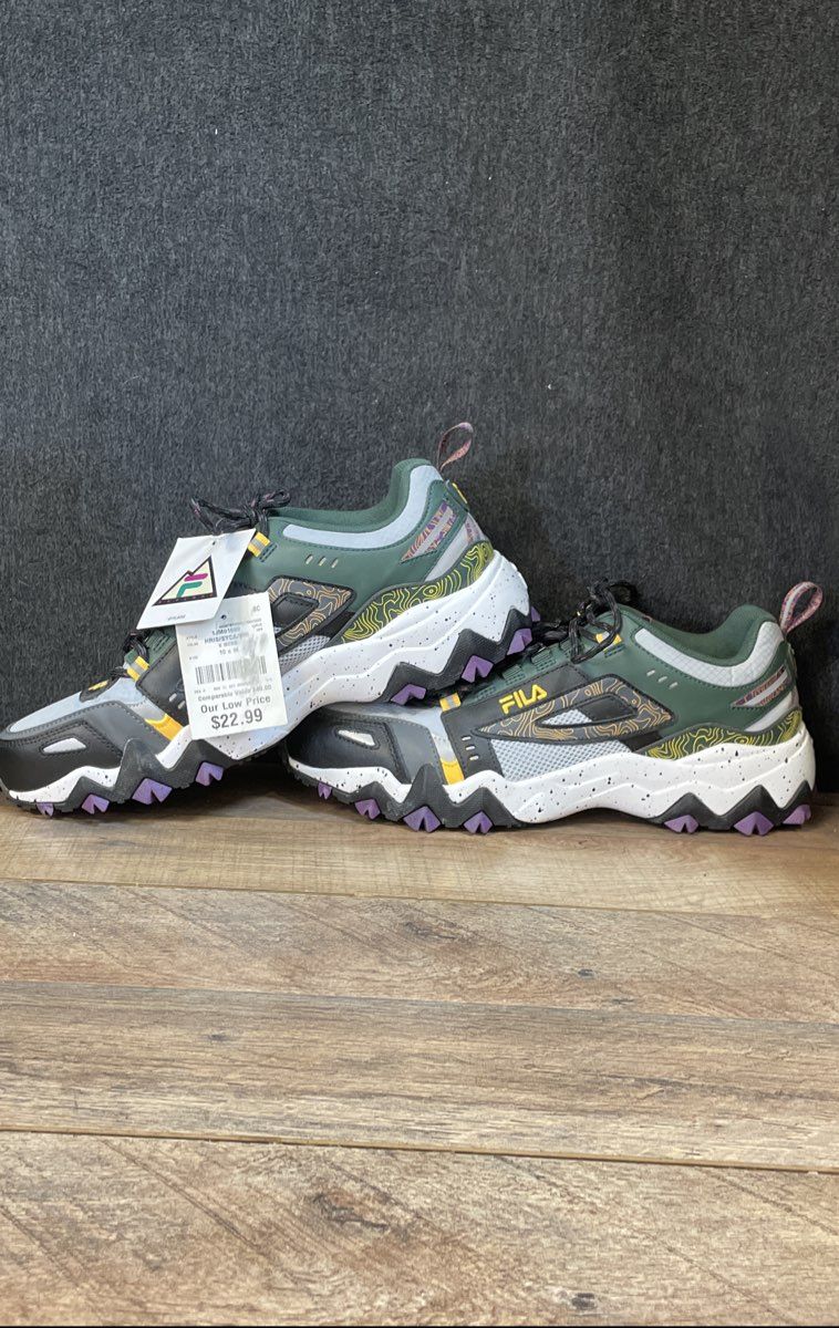 Fila Oakmont TR Hunter Sycamore Multicolor Trail Sneakers Men's Size 10 NWT
