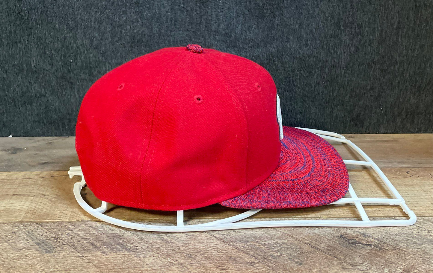 New Era Men's Washington Nationals Red 9Fifty Snapback Hat Textured Brim OSFM