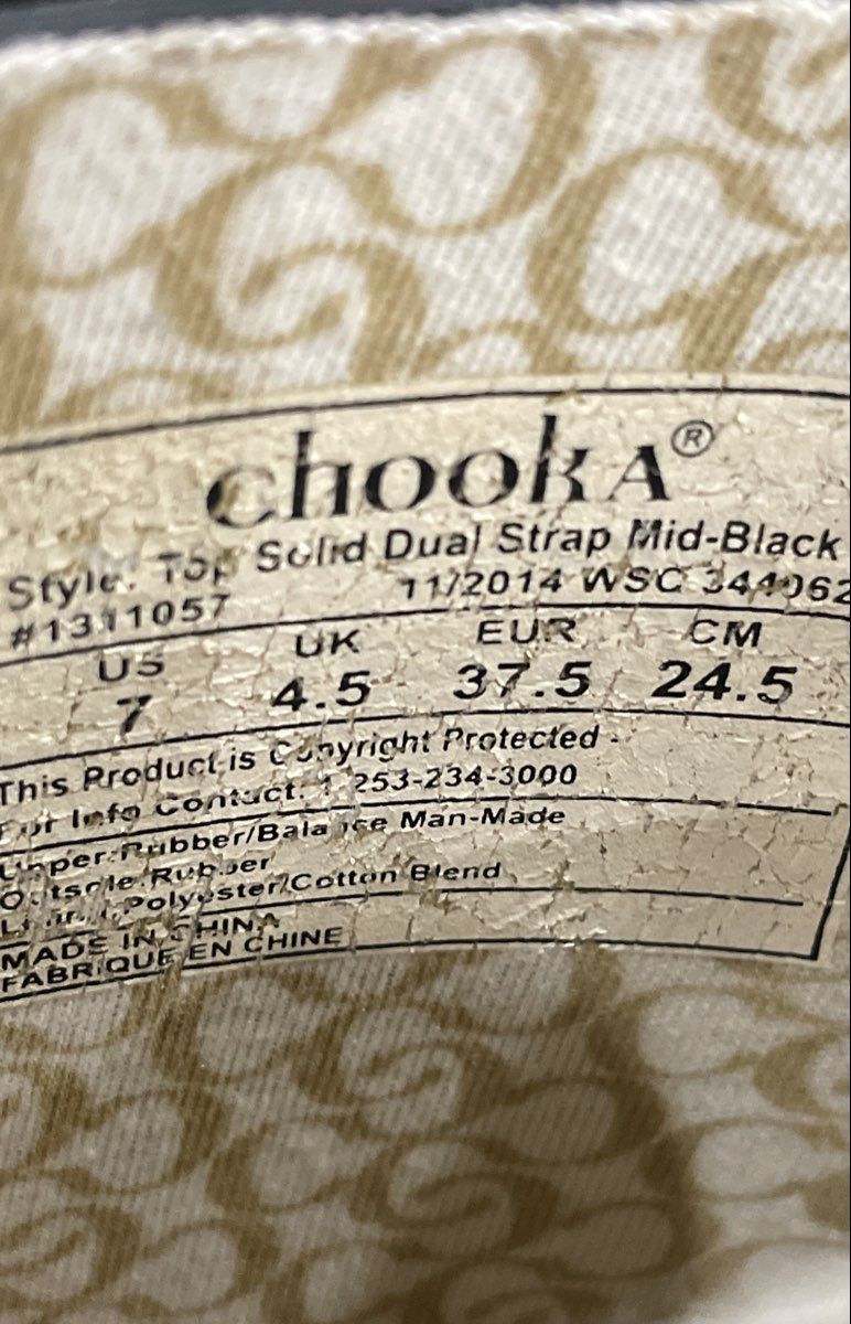 Chooka Black Rubber Buckle Detail Rain Boots Women's Size 7