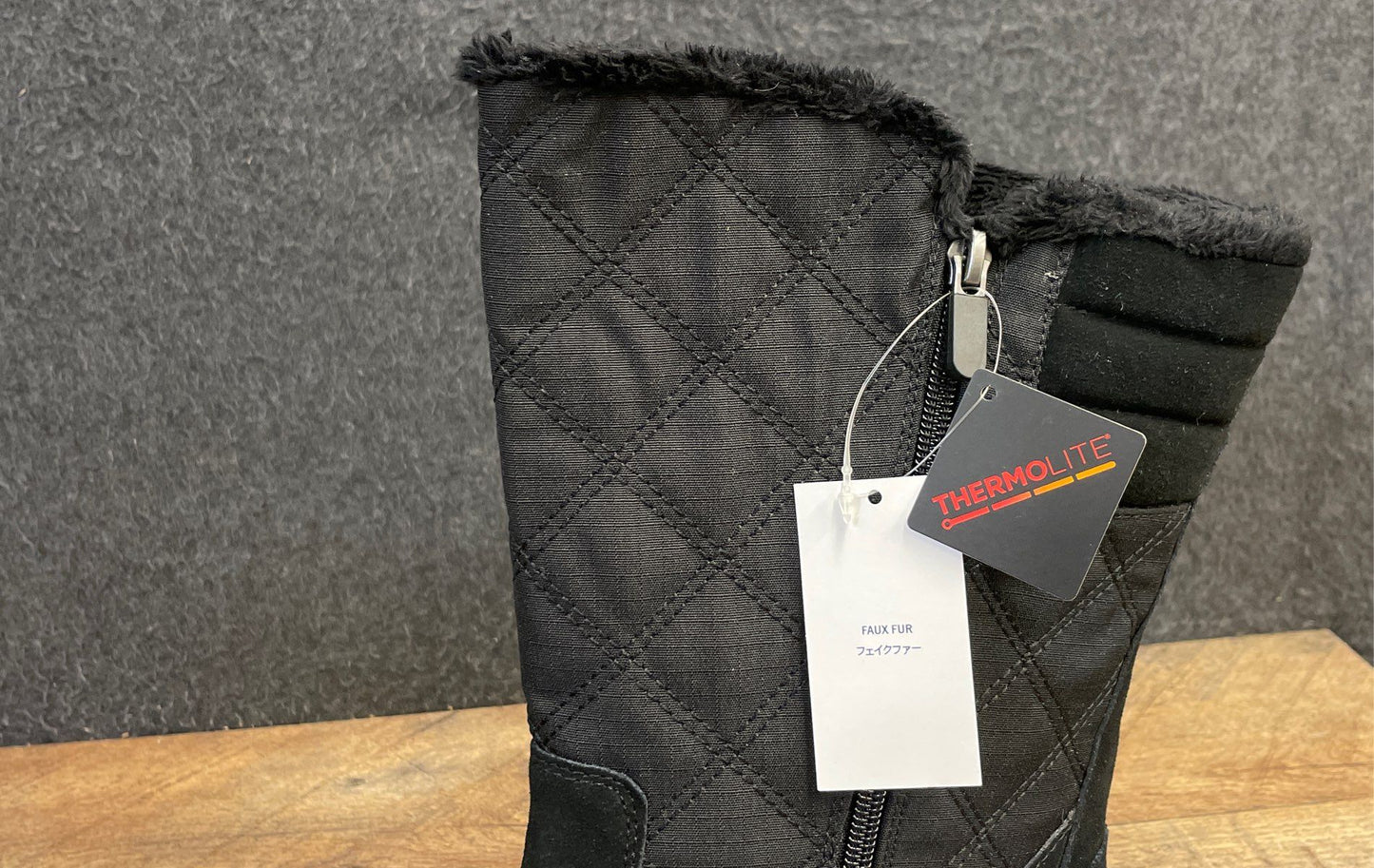 Land's End Women's Black Quilted Insulated Winter Boots Size 11 Wide NWT