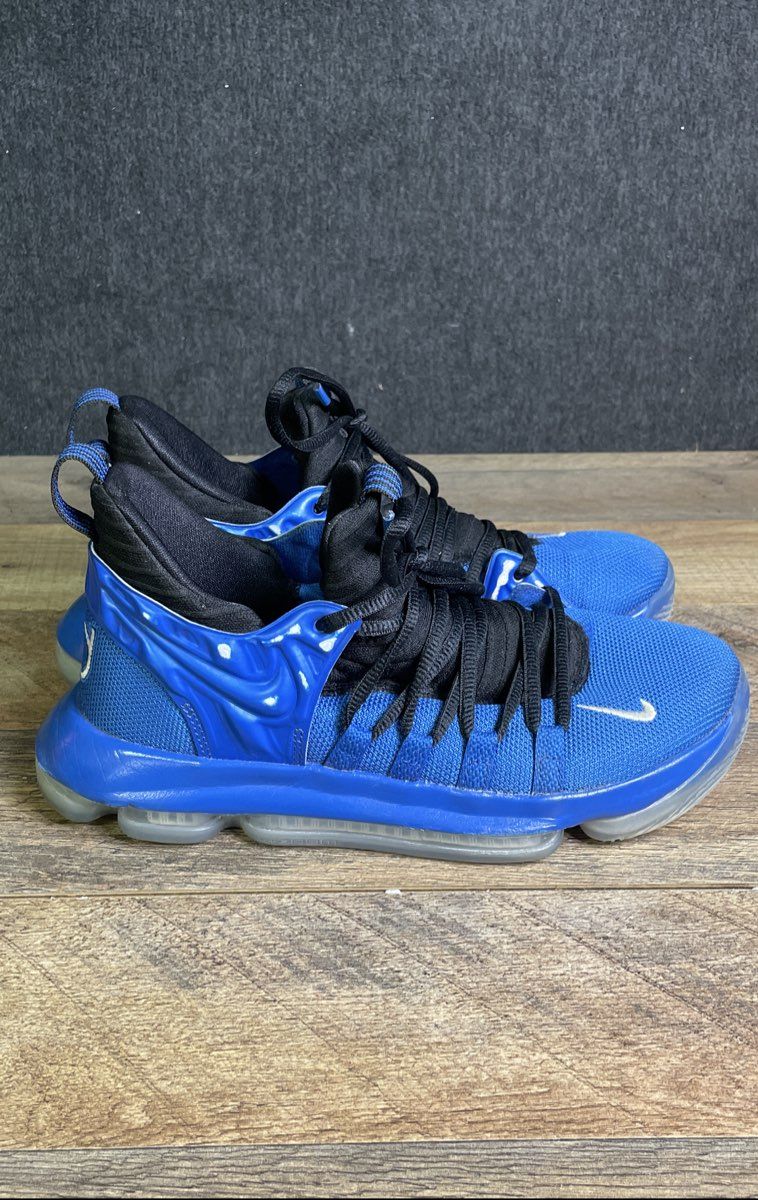 Nike Zoom KD10 Blue Black Youth Basketball Shoes Size 5.5Y