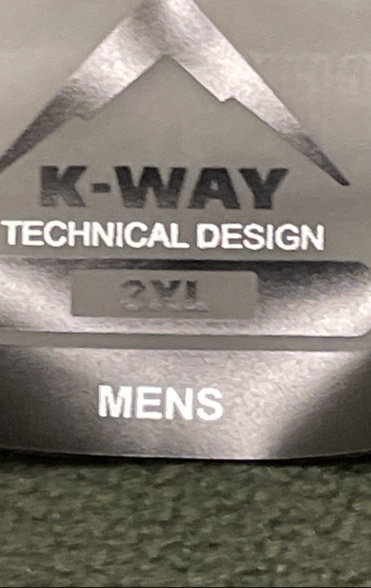 K-Way Men's Technical Design Softshell Hooded Jacket Green Colorblock Sz 3XL