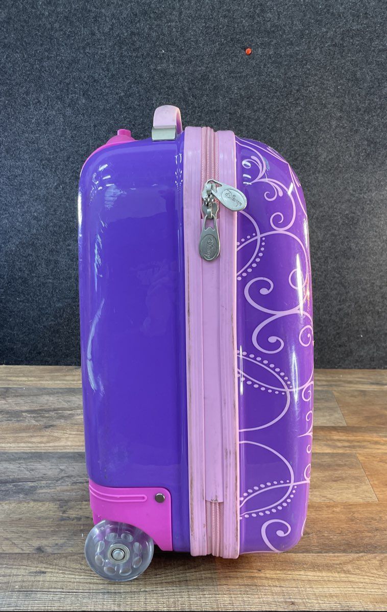 American Tourister Purple Disney Princess Hardside Upright Luggage Suitcase