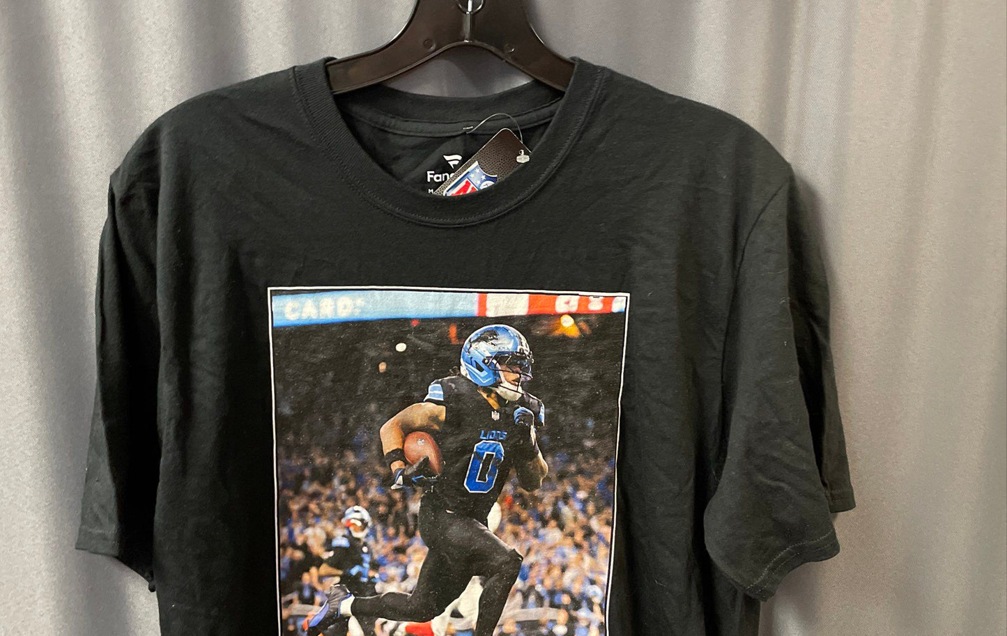 Fanatics Men's Black Jahmyr Gibbs Detroit Lions Thanksgiving 2023 Tee Sz M NWT