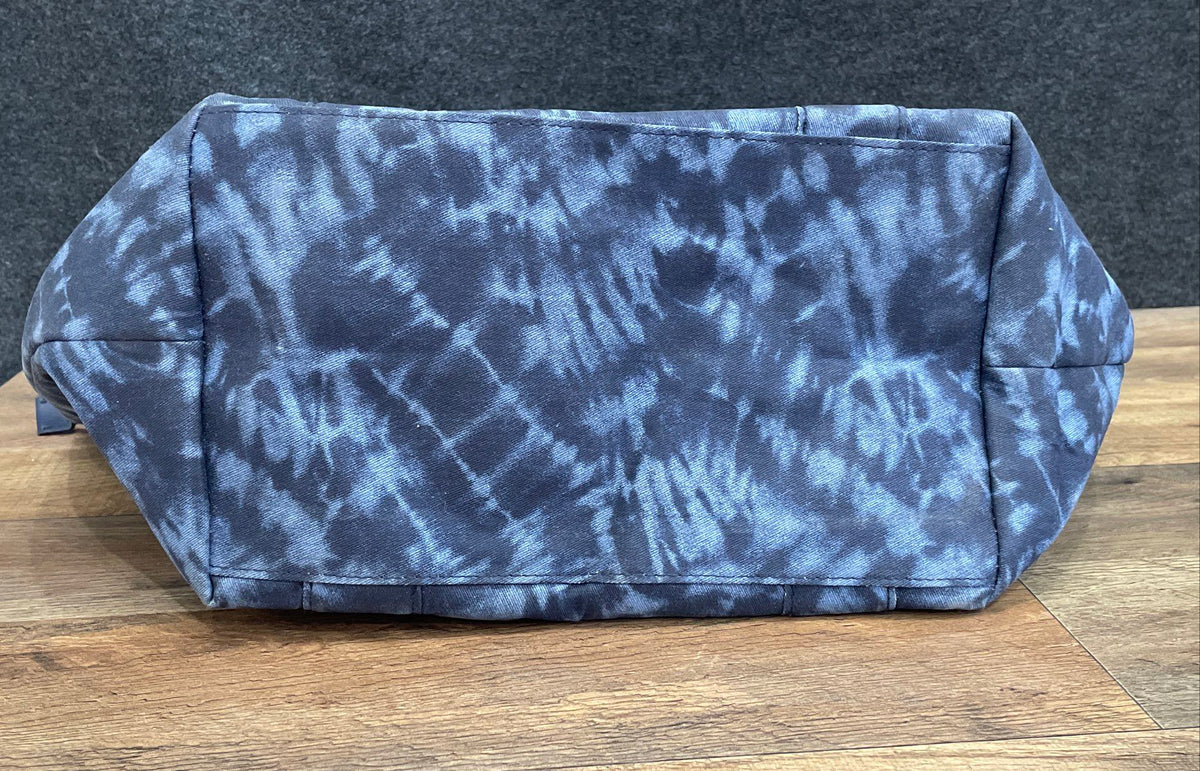 Victoria's Secret Blue Black Tie Dye Canvas Large Tote Bag 2023 Handbag