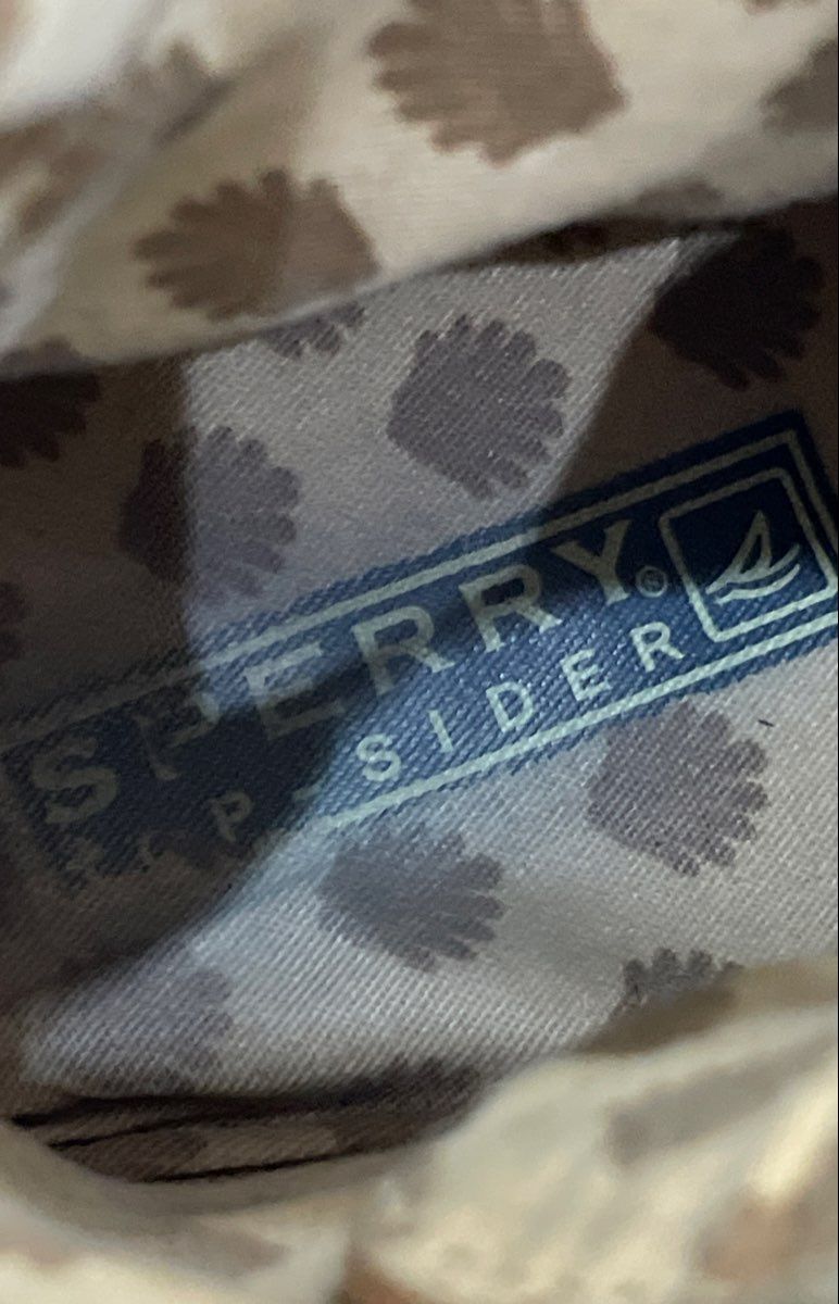 Sperry Top-Sider Brown Corduroy Canvas High Top Side Zip Boat Shoes Size 7.5 M