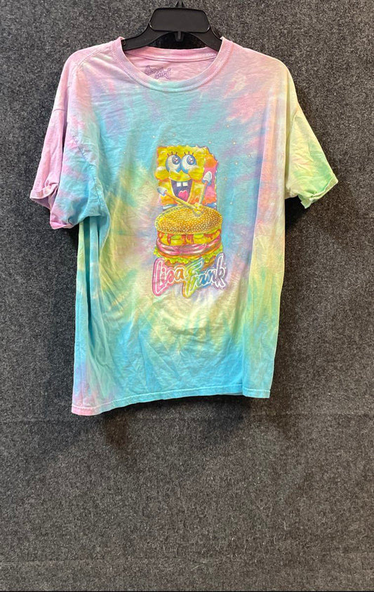 Lisa Frank X Nickelodeon Spongebob Squarepants Tie Dye T-Shirt Burger Graphic XL