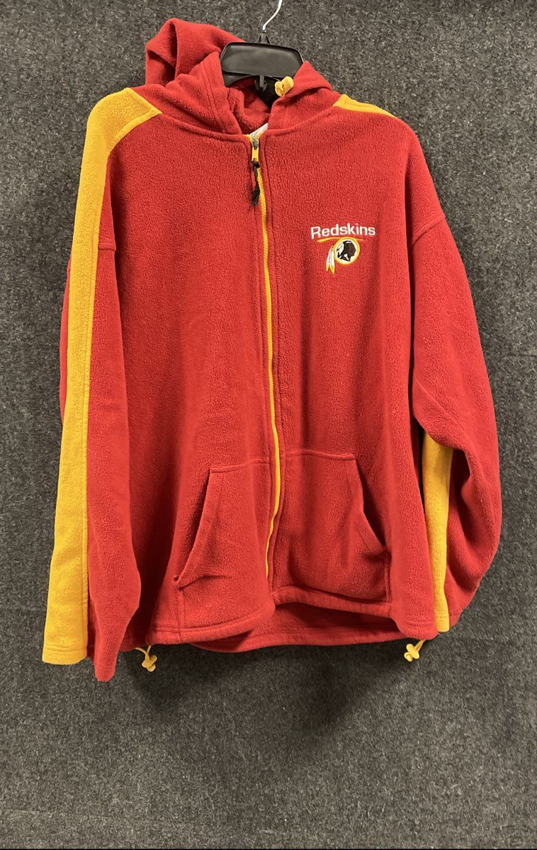Vintage Y2K Knights Athletics Men's Washington Redskins Red Full Zip Hoodie XL