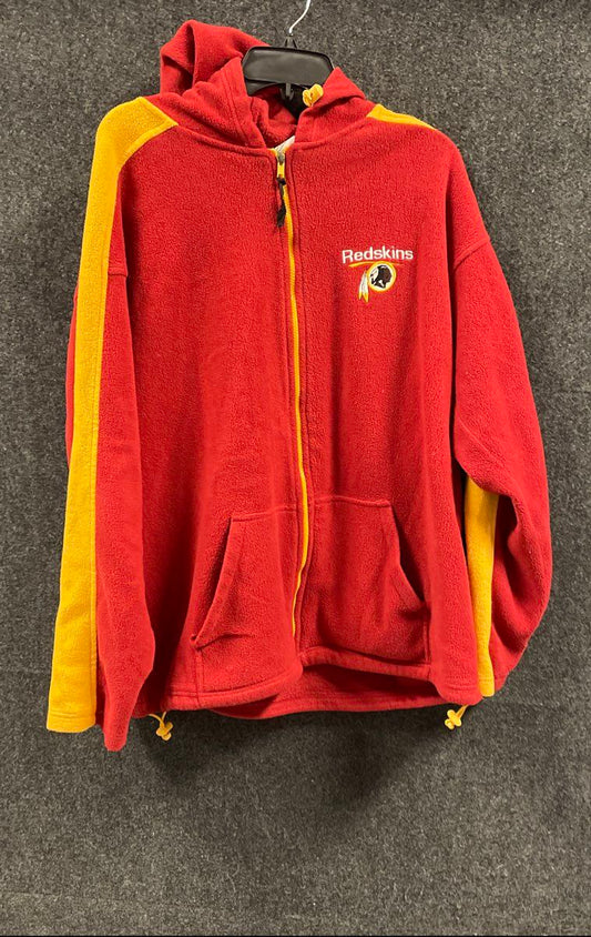 Vintage Y2K Knights Athletics Men's Washington Redskins Red Full Zip Hoodie XL