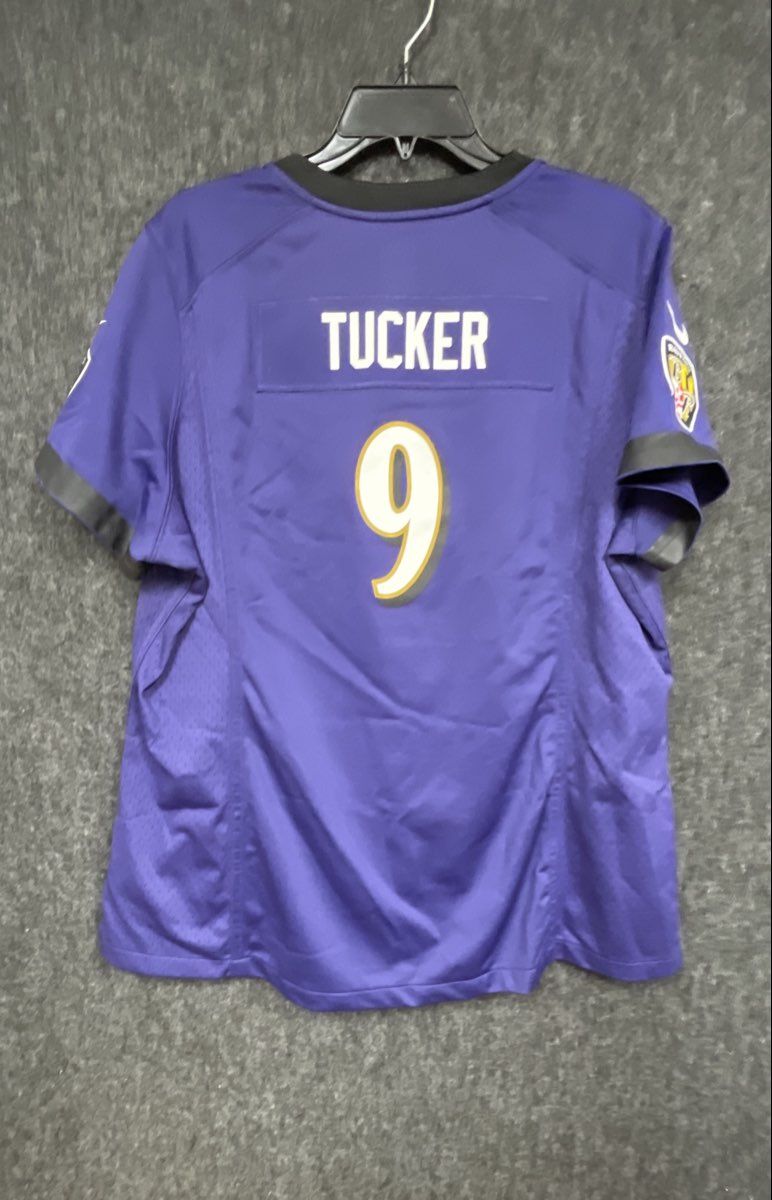 Nike Men's Baltimore Ravens Justin Tucker Game Jersey Purple #9 Sz XXL