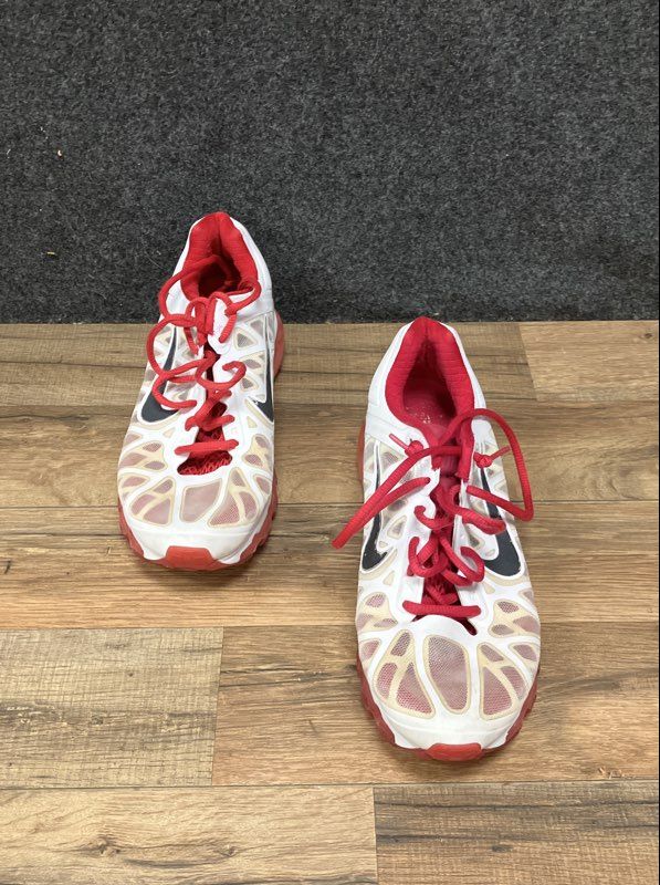Nike Air Max 2011 White Sport Red Women's Running Shoes Size 9