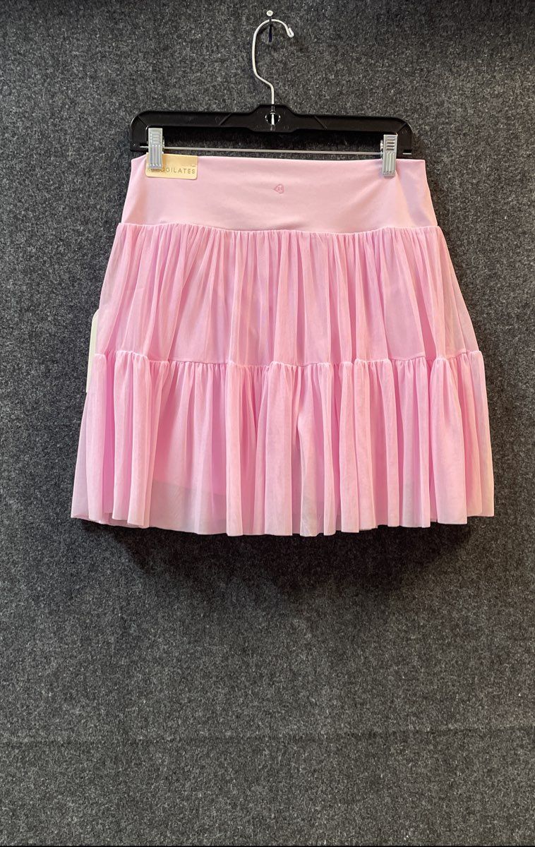 Blogilates Women's Pink Tiered Tulle Ballerina Skort Crossover Waist NWT XL
