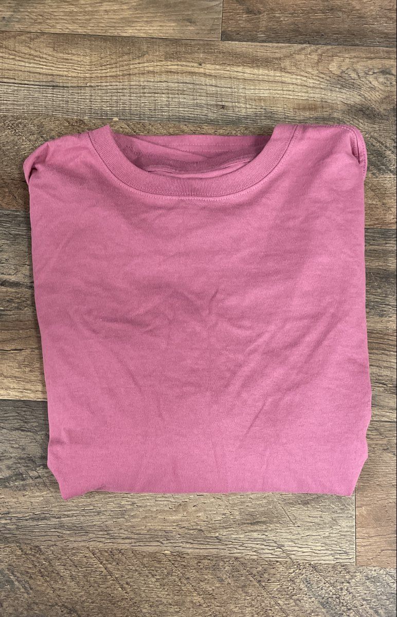 Carhartt Women's Pink Loose Fit Long Sleeve Logo Graphic T-Shirt Sz M 8-10