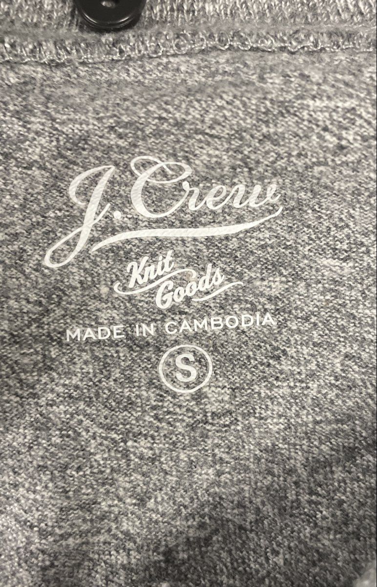 J.Crew Men's Long Sleeve T-Shirt Lot of 2 Heather Gray 100% Cotton Crewneck Sz S