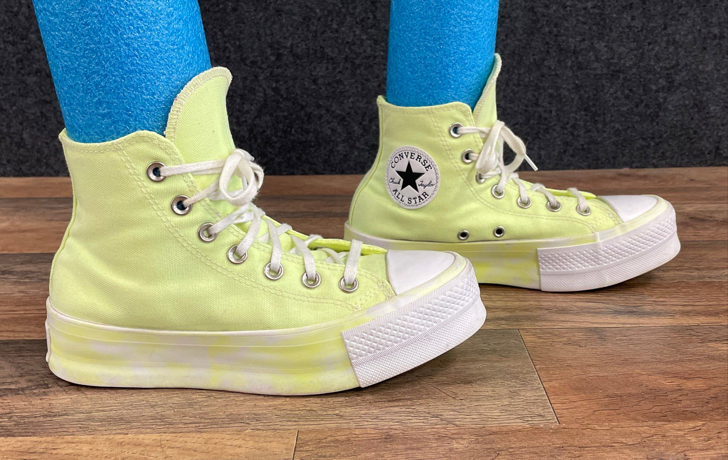 Converse Chuck Taylor All Star Lift Platform High Top Yellow Tie Dye Size 6.5