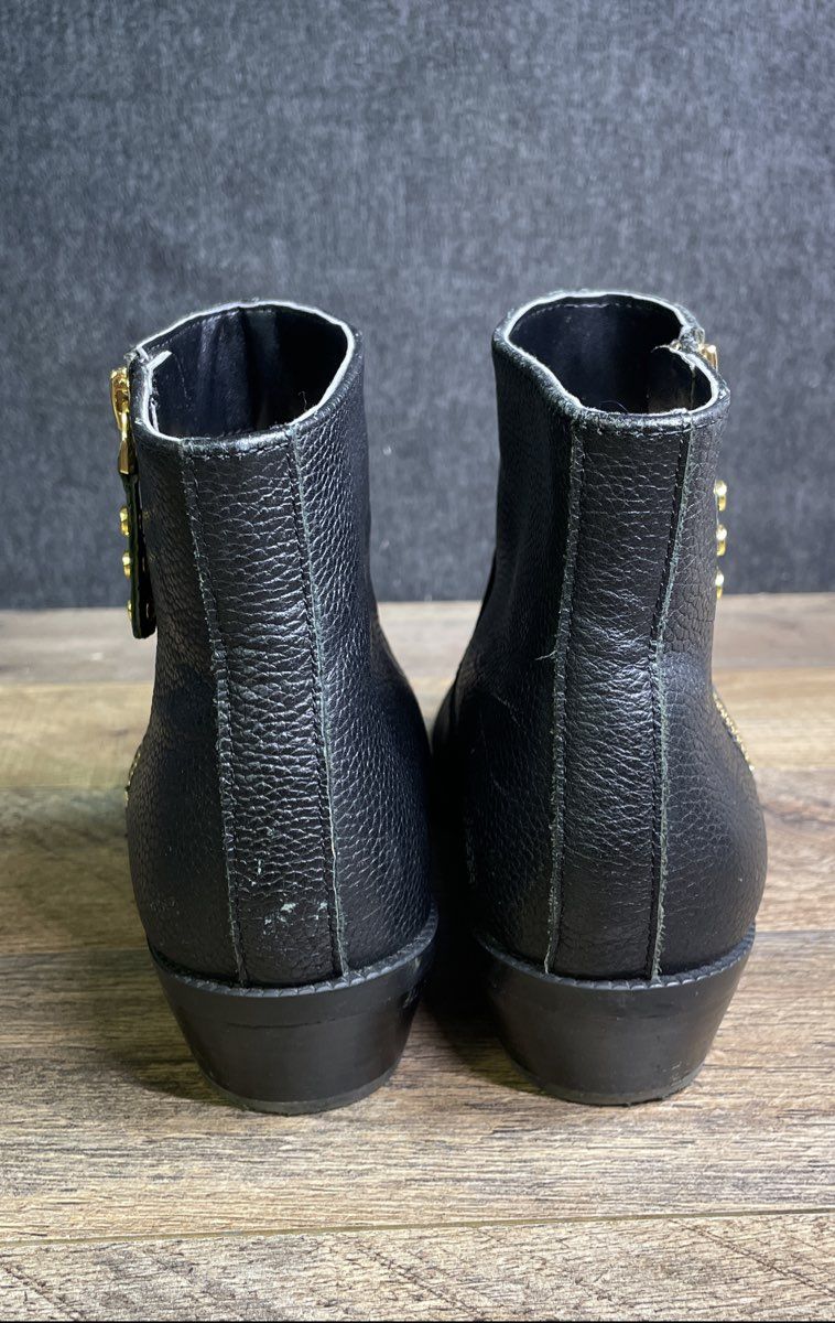 Lauren Ralph Lauren Prudence Black Leather Zip Ankle Boots Women's Size 6B