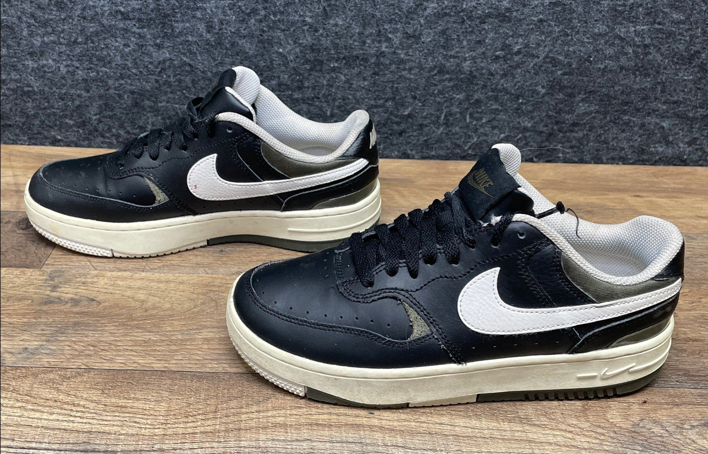 Nike Court Vision Alta Black White Olive Women's Low Top Sneakers Size 8