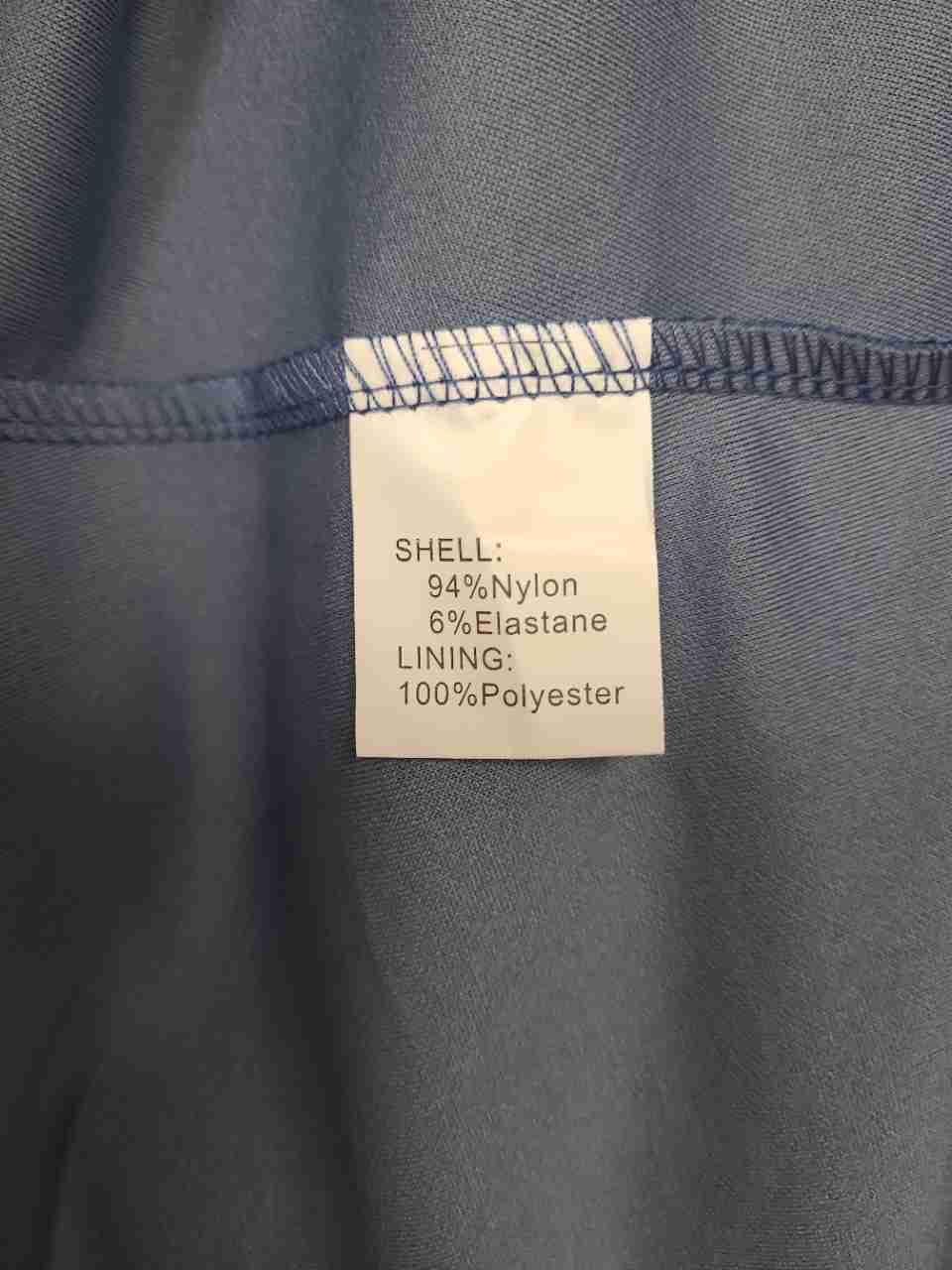 Homrain Women's Blue Bell Sleeve Ruffle A-Line Stretch Dress Sz 3XL