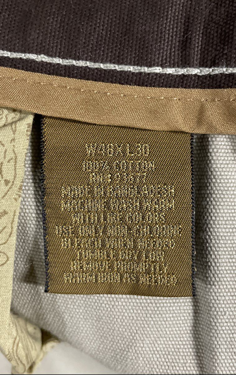 St. John's Bay Men's Khaki Ridge Line Cargo Pants Flat Front 48x30 NWT