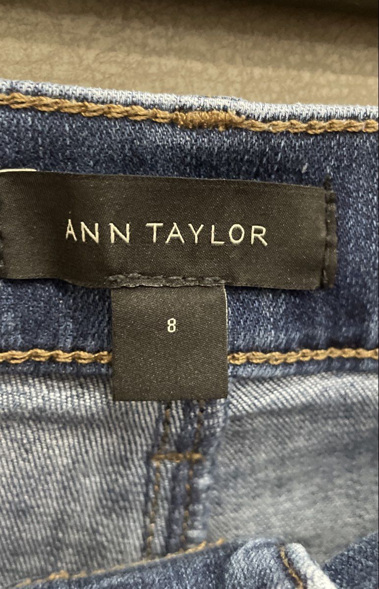 Ann Taylor Women's Blue The Skinny Button Fly Stretch Denim Jeans Size 8