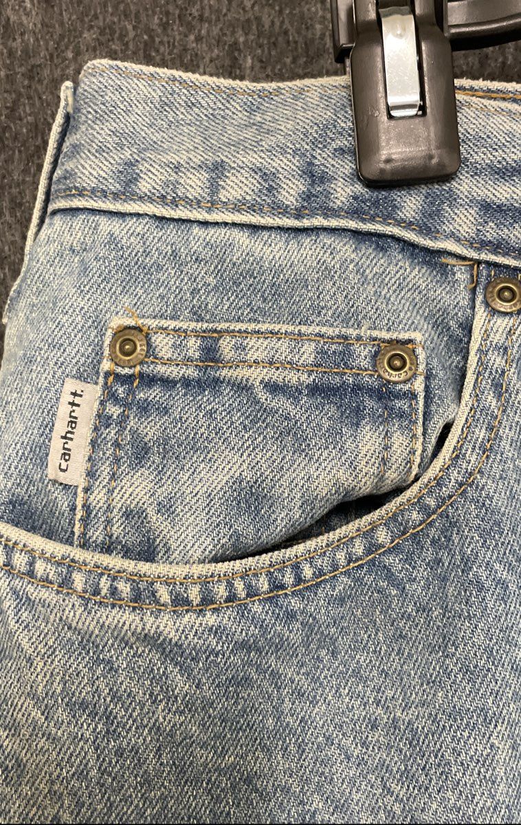 Carhartt Men's B460 LVB Relaxed Fit Light Wash Blue Denim Jeans 36x30