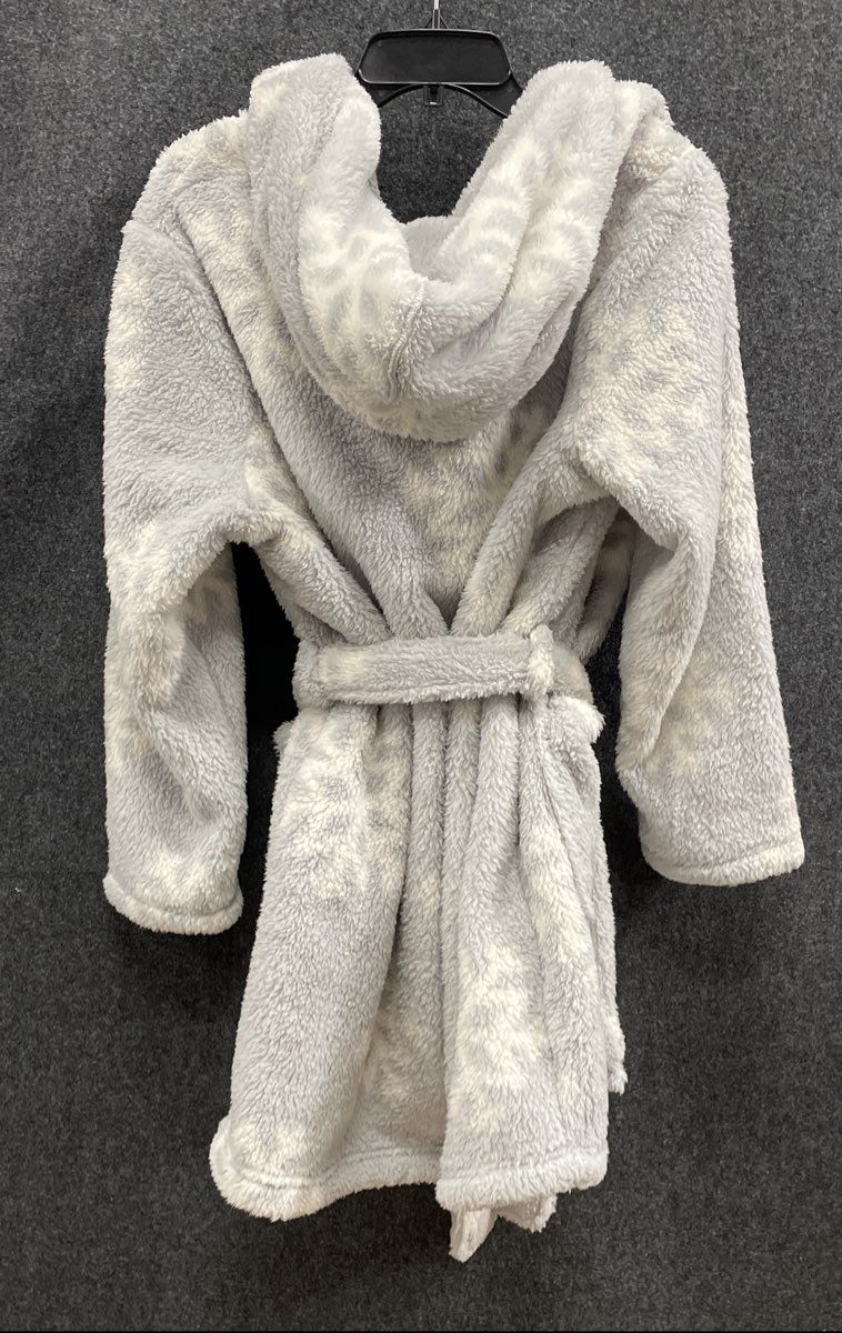 Colsie Women's Gray Cozy Robe & Headband Set Plush Hooded NWT Sz M/L