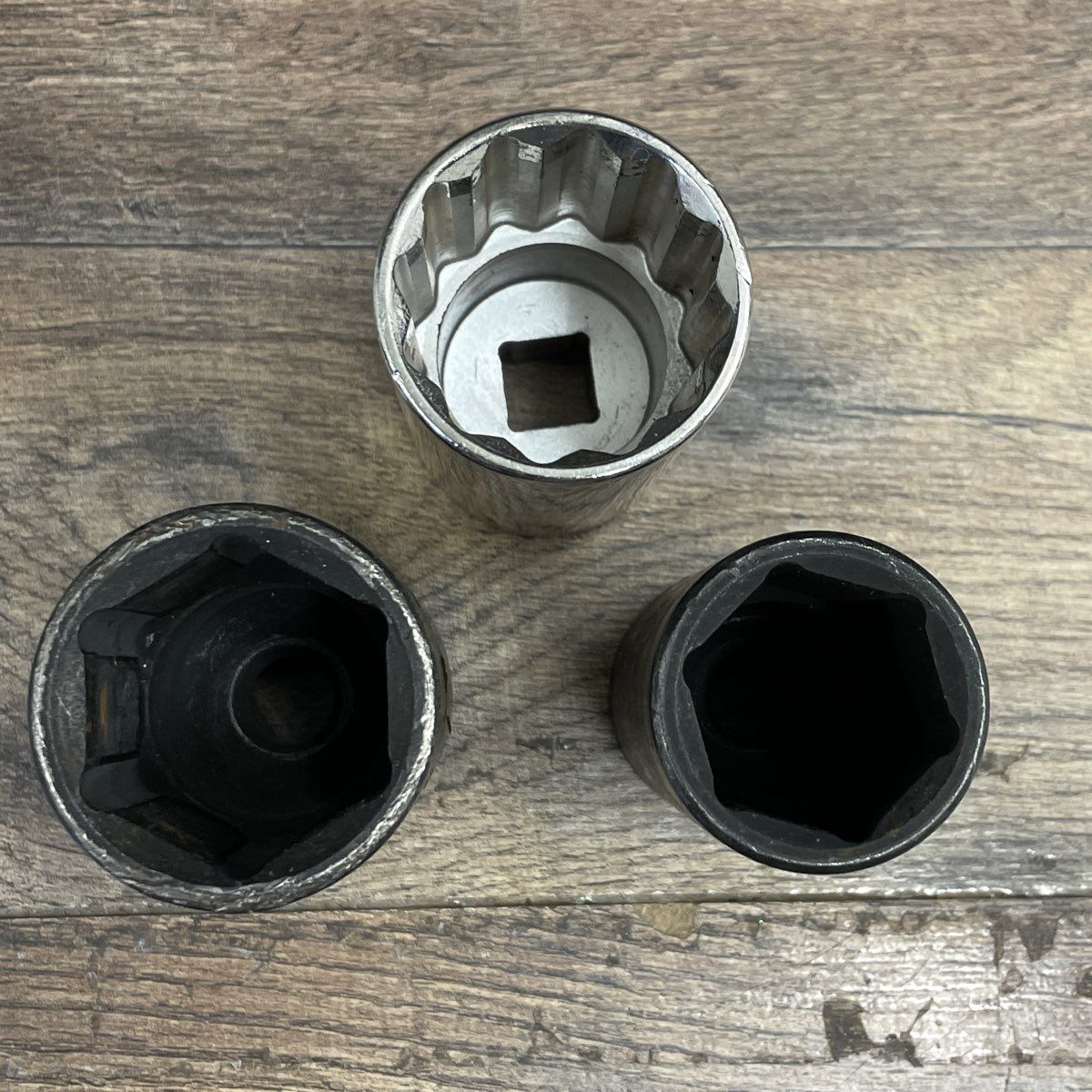 Pittsburgh & Duralast 3pc Deep Socket Lot 27mm 32mm Metric 1/2" Drive