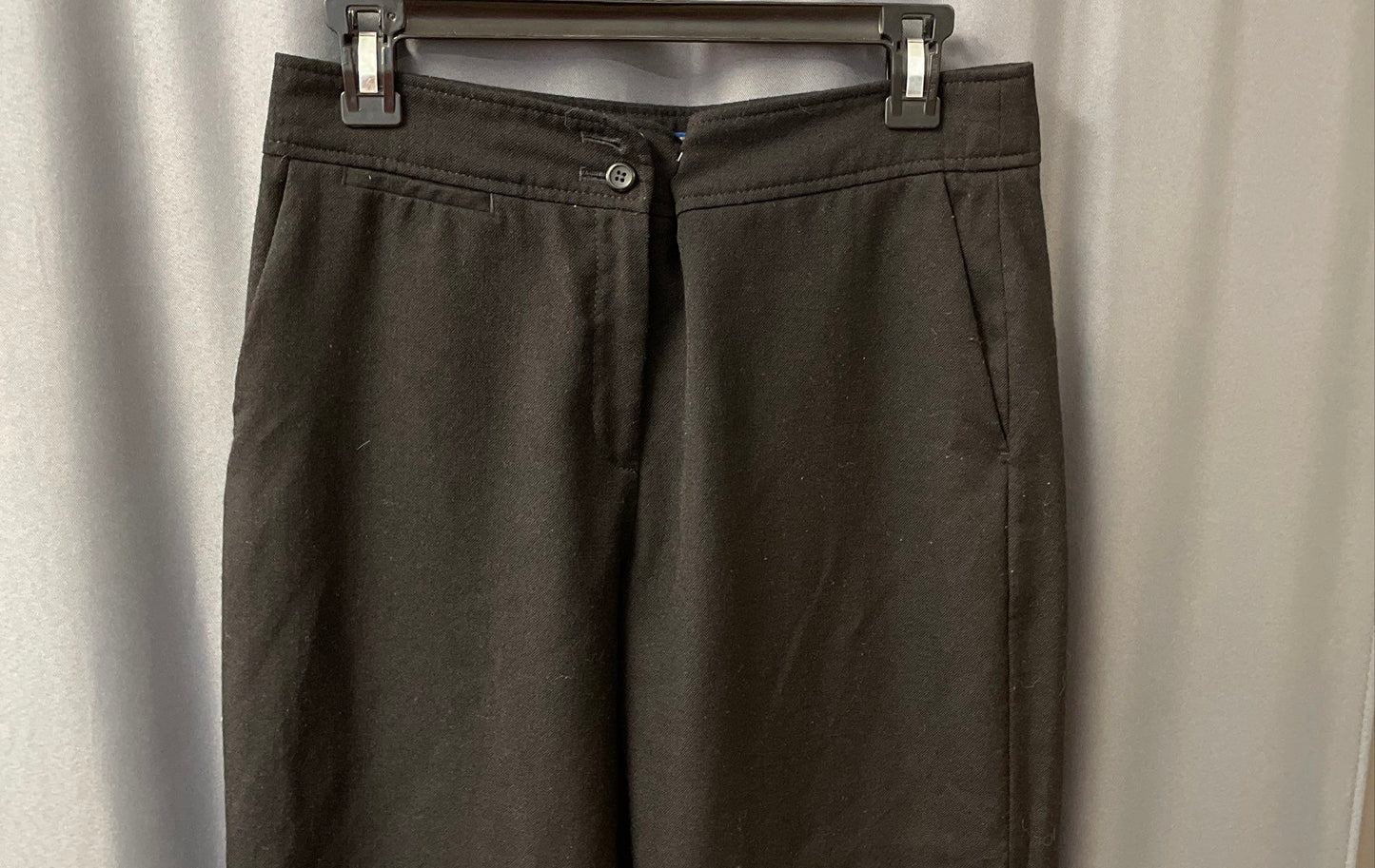 Pendleton Women's Black 100% Virgin Wool Wide Leg Trousers Sz 8