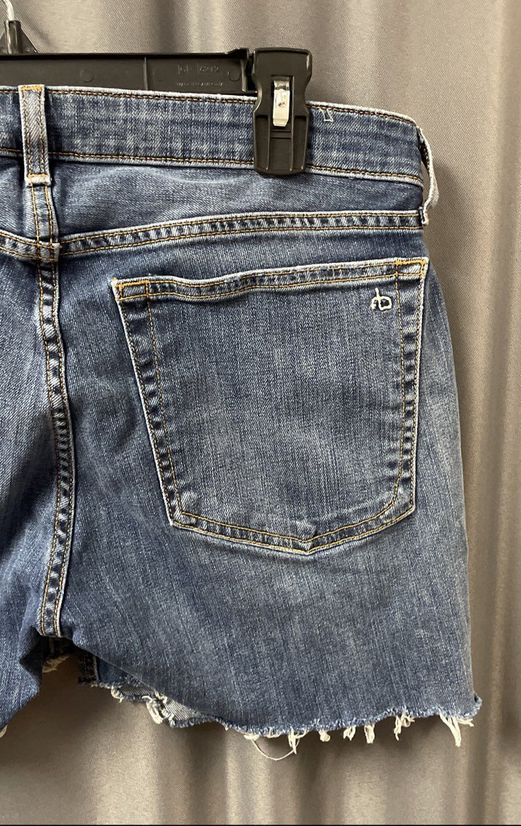 Rag & Bone Women's Blue Low-Rise Slim Boyfriend Cut Off Denim Shorts Sz 29