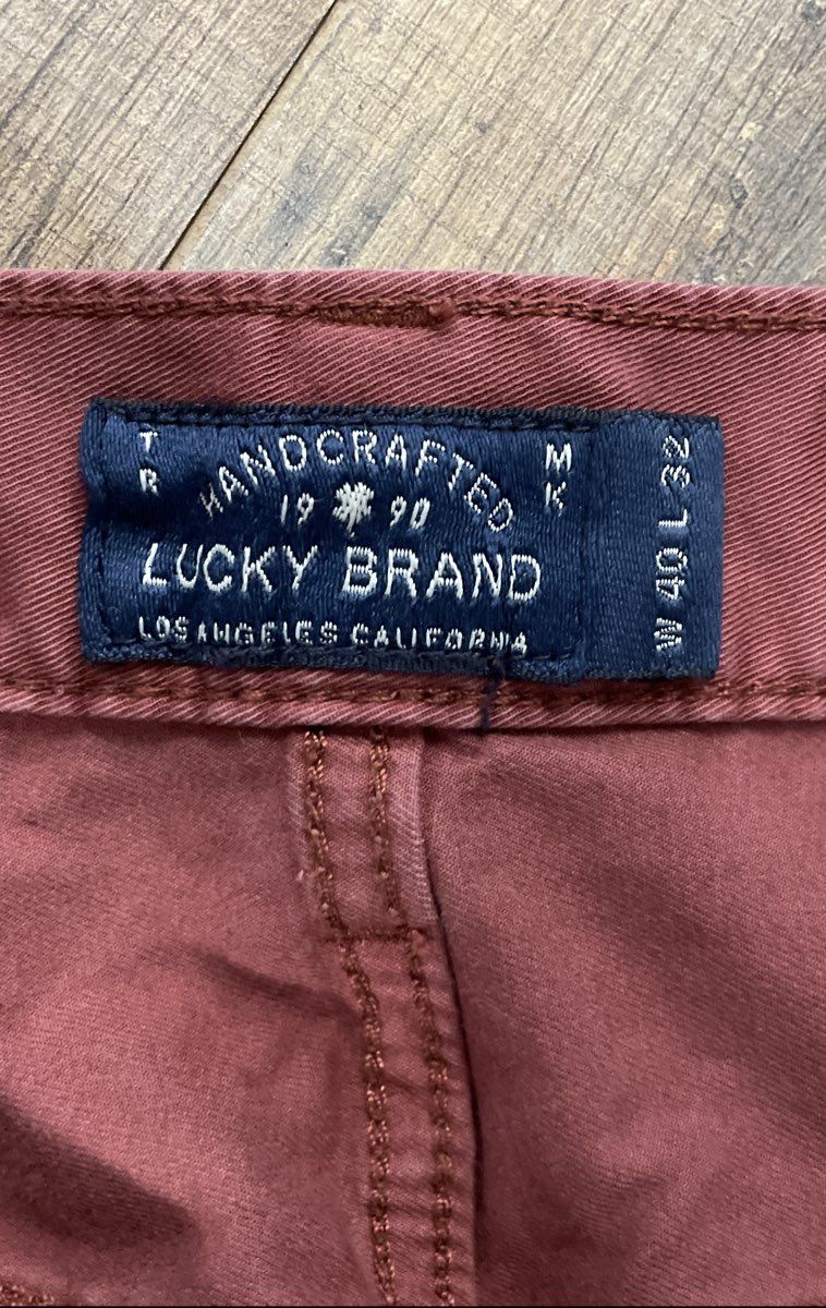 Lucky Brand Men's Red 5-Pocket Chino Jeans Stretch Twill Pants Sz 40x32