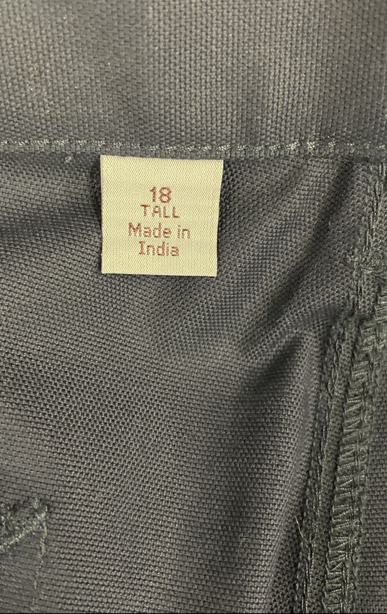 Carhartt Women's Rugged Flex Canvas Work Pants Navy Blue 103104 NWT Sz 18 Tall