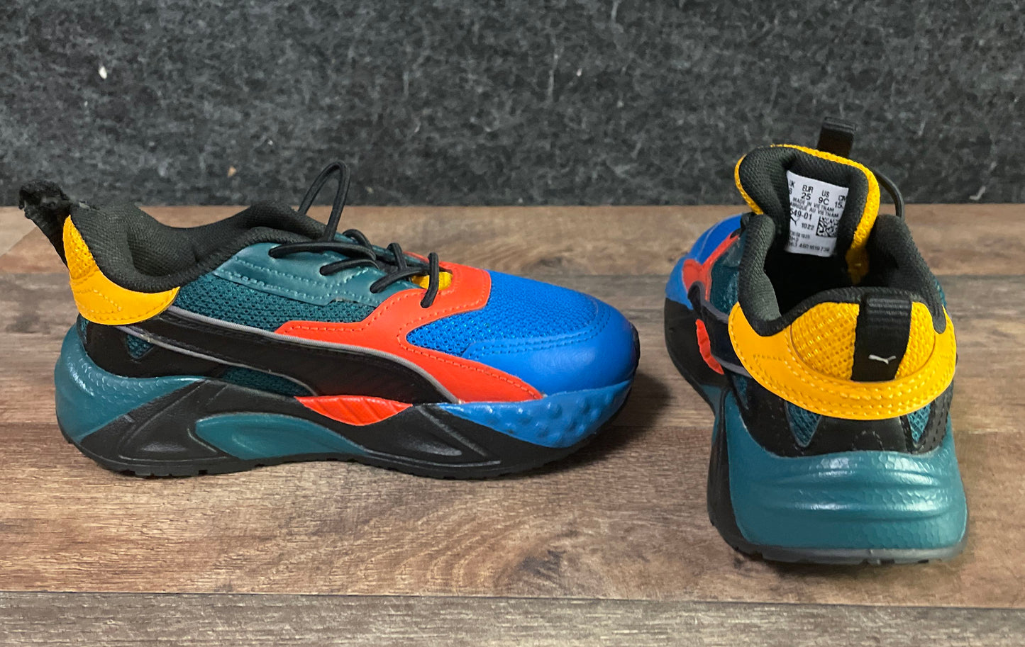 Puma RS-X Reinvent Multi-Color Blue Red Toddler Sneakers Size 9C