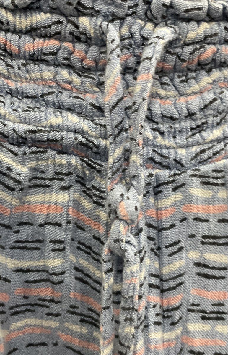 Aerie Women's Blue Multicolor Dash Print Wide Leg Viscose Lounge Pants Sz M