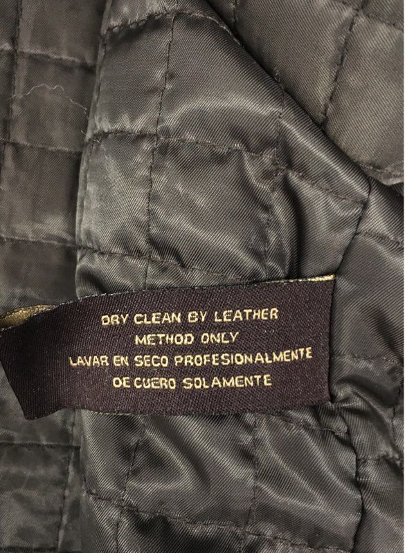 EMC Men's Dark Brown Leather Jacket Quilted Lined Contrast Stitch Car Coat Sz L