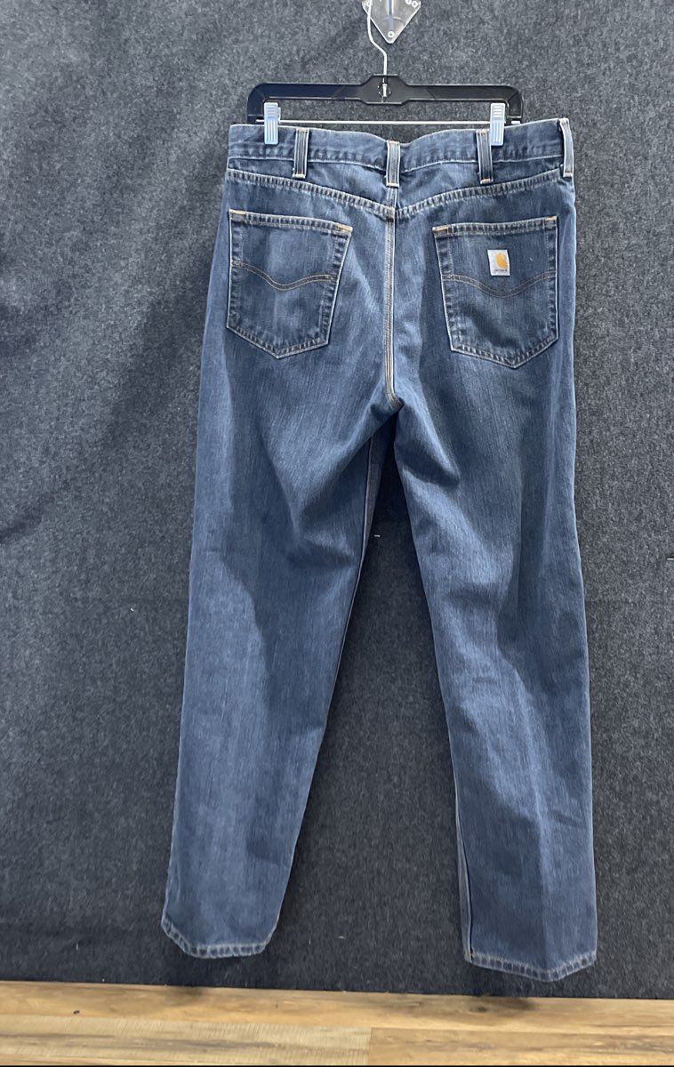 Carhartt Men's 101483 Rugged Flex Rigby Straight Fit Blue Denim Jeans Sz 36x32