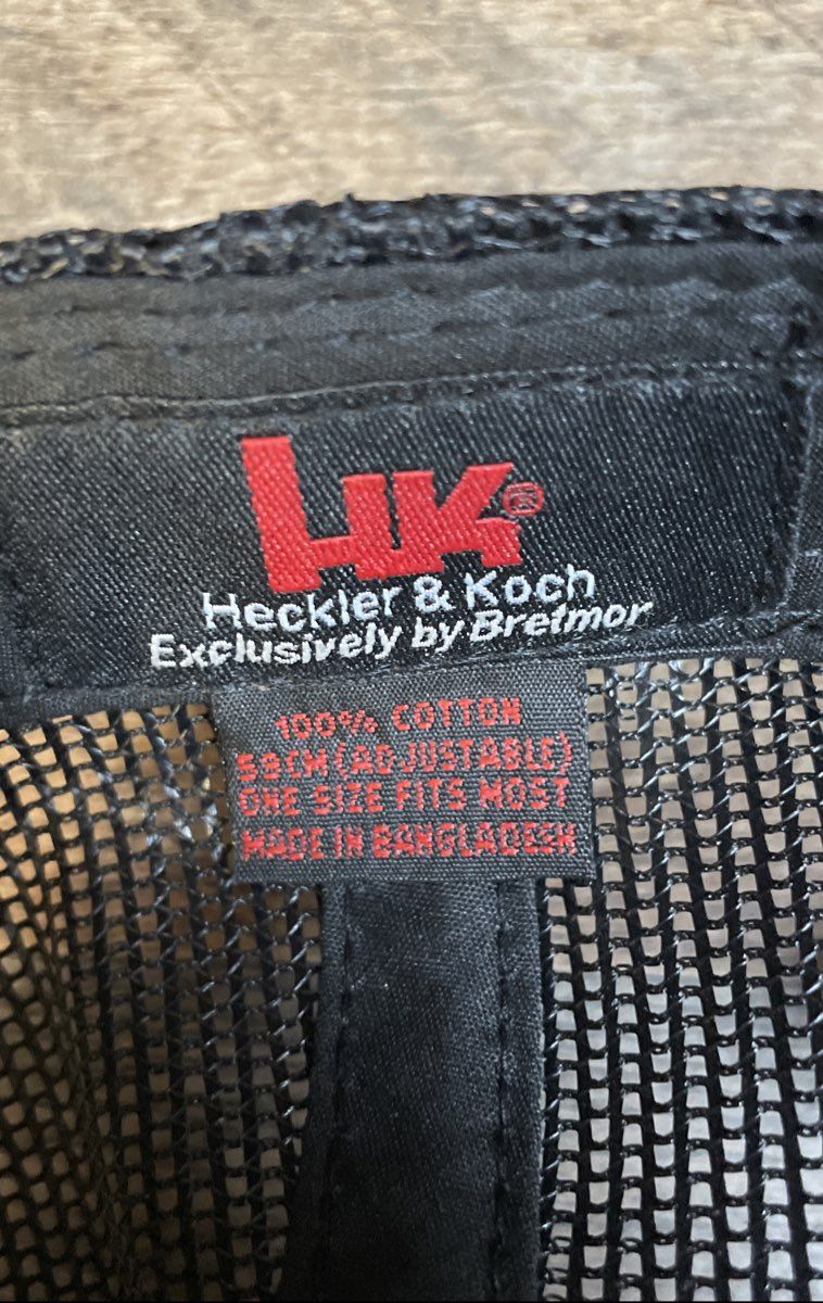 Heckler & Koch Lot of 2 Men's Trucker Hats Olive Tan Mesh Back Snapback OSFM