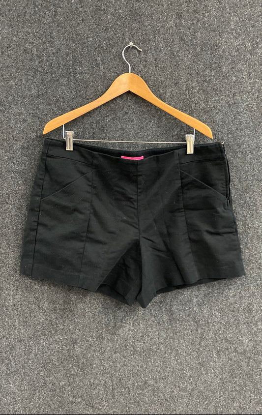 Lilly Pulitzer Women's Black Side Zip Cotton Stretch Chino Shorts Sz 16