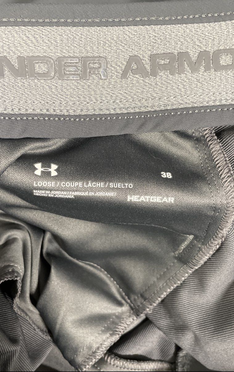 Under Armour Men's HeatGear Performance Golf Shorts Grey Loose Fit Sz 38