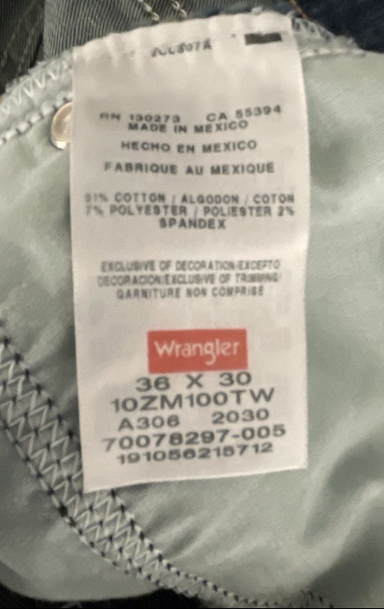 Wrangler Authentics Men's Blue Straight Leg Jeans Sz 36x30