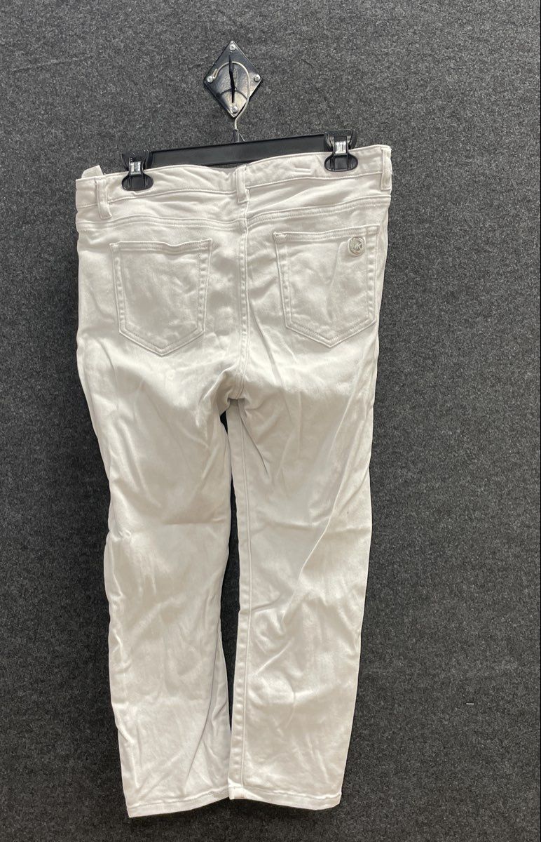 Michael Kors Women's Light Gray Cropped Skinny Denim Jeans 5-Pocket Sz 8