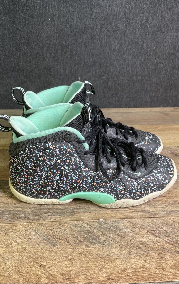 Nike Little Posite One Easter Black Multi Speckle Youth Sneakers Size 6Y
