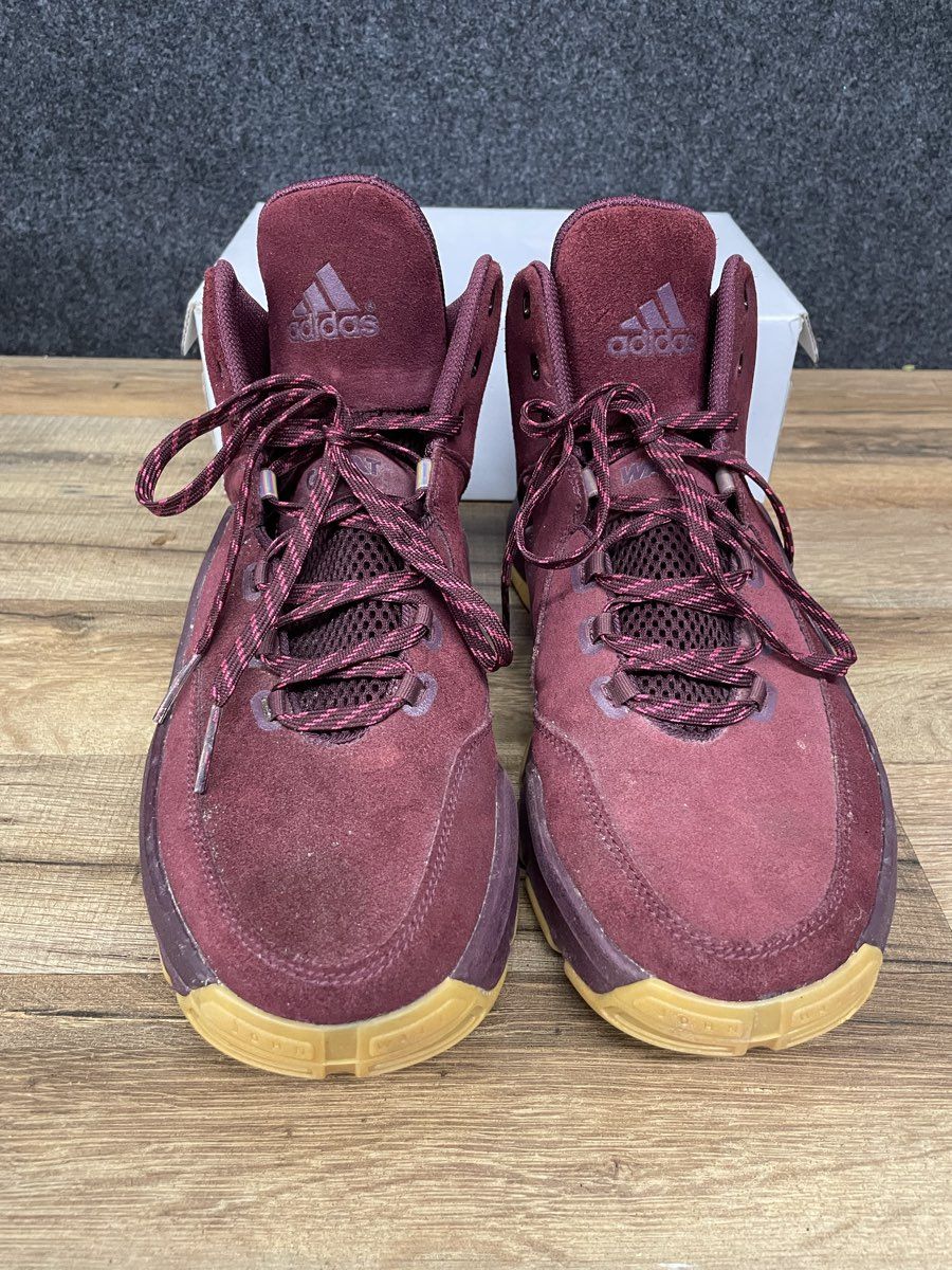 Adidas J Wall 2 DC Life Maroon Burgundy Suede Basketball Sneakers Size 13