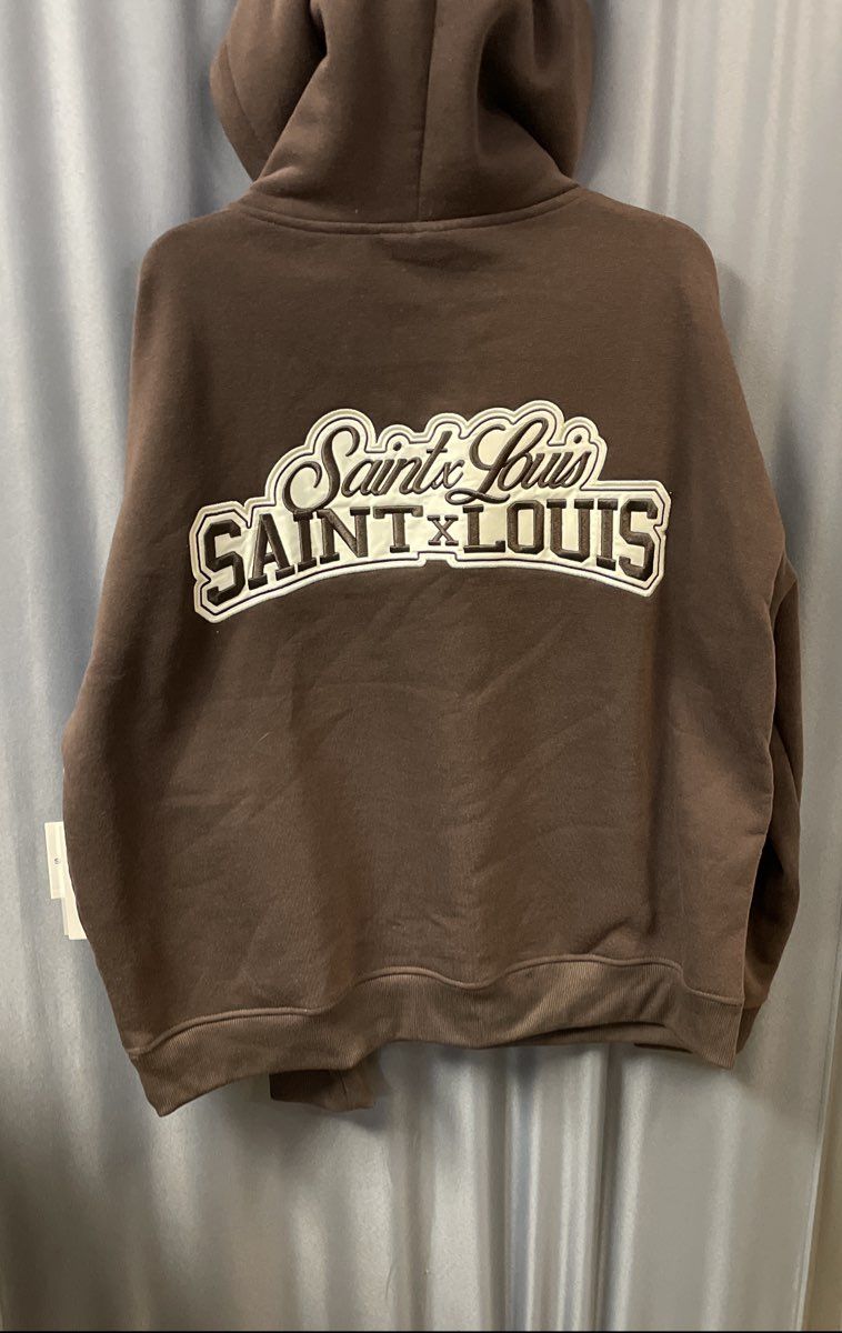 Saint x Louis Espresso Brown Graphic Collab Pullover Hoodie Sz 2XL NWT