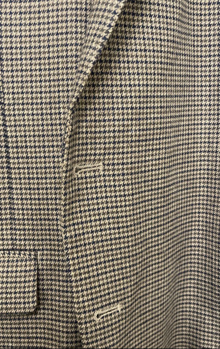 Lauren Ralph Lauren Men's Blazer Brown Houndstooth Stretch Sport Coat Sz 56R