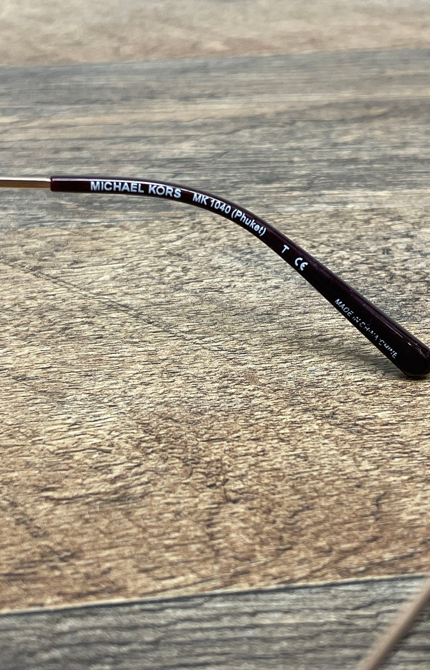 Michael Kors Phuket MK1040 Burgundy Gold Oversized Butterfly Sunglasses