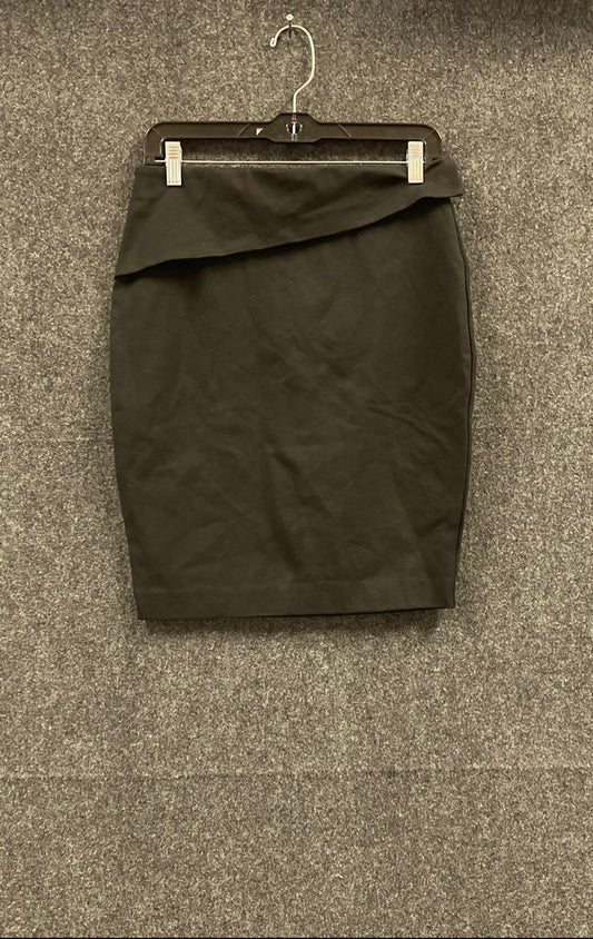 Express Women's Black Pencil Skirt Asymmetrical Foldover Waist NWT Size S