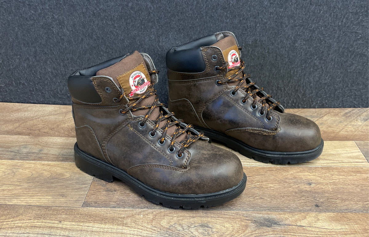 Brahma Raid Steel Toe Brown Lace Up Work Safety Boots Men's Size 7