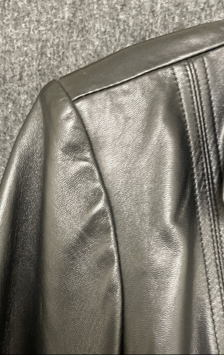 Croft & Barrow Women's Black Lambskin Leather Full Zip Jacket Sz L