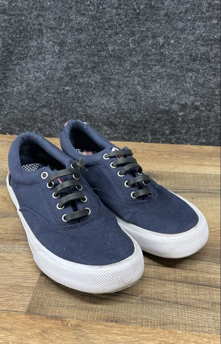 Sperry Striper II Navy Blue Americana Canvas Sneakers Size 7